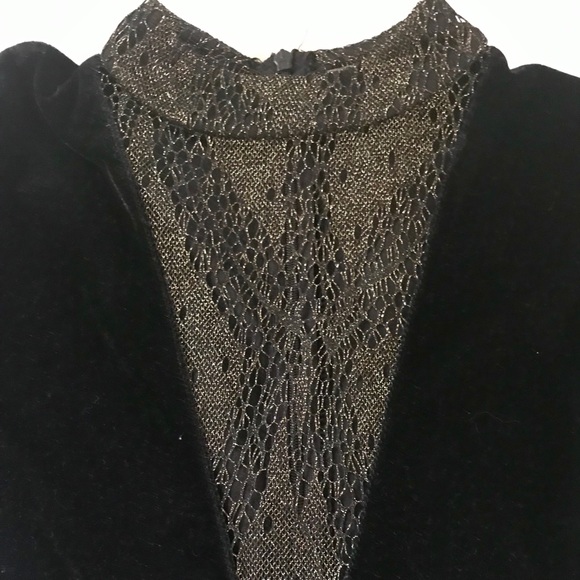 Elegant Sexy Black Velvet Motel Dress - Picture 2 of 5